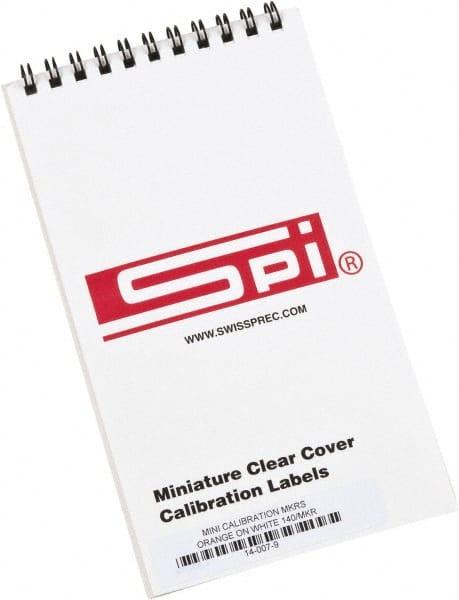 SPI - Calibration Label - Legend: Calibration, English, Orange, 1" Long x 5/8" High, No Coating - Exact Tooling