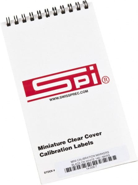 SPI - Calibration Label - Legend: Calibration, English, Black, 1" Long x 5/8" High, No Coating - Exact Tooling