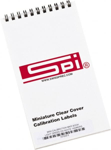 SPI - Calibration Label - Legend: Calibration, English, Light Green, 1" Long x 5/8" High, No Coating - Exact Tooling