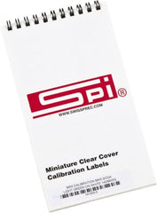 SPI - Calibration Label - Legend: Calibration, English, Light Green, 1" Long x 5/8" High, No Coating - Exact Tooling