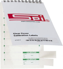 SPI - Calibration Label - Legend: Calibration, English, Green & White, 1-3/4" Long x 5/8" High, No Coating - Exact Tooling