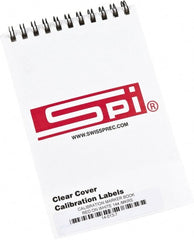 SPI - Calibration Label - Legend: Calibration, English, Red & White, 1-3/4" Long x 5/8" High, No Coating - Exact Tooling