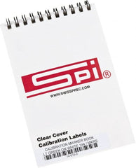 SPI - Calibration Label - Legend: Calibration, English, Light Green & White, 1-3/4" Long x 5/8" High, No Coating - Exact Tooling