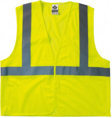 Ergodyne - Size S/M High Visibility Lime Mesh General Purpose Vest - 36 to 44" Chest, ANSI/ISEA 107, Hook & Loop Closure, 1 Pocket, Polyester - Exact Tooling