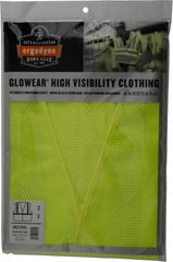 Ergodyne - Size L/XL High Visibility Lime Mesh General Purpose Vest - 44 to 52" Chest, ANSI/ISEA 107, Hook & Loop Closure, 1 Pocket, Polyester - Exact Tooling