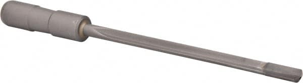 Made in USA - 3/8", 6" Flute Length, 7" Depth of Cut, Carbide-Tipped Shank, Single Flute Gun Drill - Exact Tooling