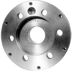Pratt Burnerd America - Adapter Back Plate for 10" Diam Self Centering Lathe Chucks - A1/A2-6 Mount, 2.86" Through Hole Diam, Steel - Exact Tooling