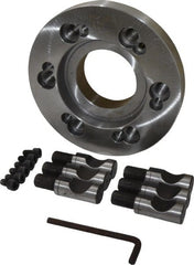 Buck Chuck Company - Adapter Back Plate for 10" Diam Self Centering Lathe Chucks - D1-6 Mount, 2.94" Through Hole Diam, 6.349" OD, 1-3/4" Flange Height, Steel - Exact Tooling