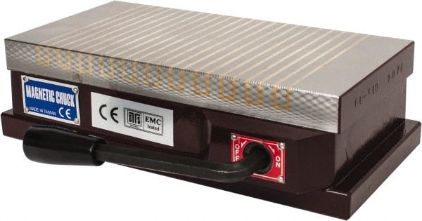 Value Collection - Standard Pole Rectangular Permanent Magnetic Block Chuck - 10" Long x 5" Wide x 2.874" High - Exact Tooling