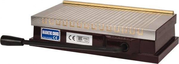 Value Collection - Standard Pole Rectangular Permanent Magnetic Block Chuck - 12" Long x 6" Wide x 2.874" High - Exact Tooling