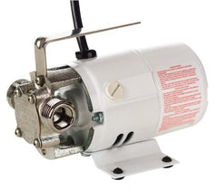 Little Giant Pumps - 12 VDC Amp Rating, 12 VDC Volts, Automatic Operation, Nonsubmersible Pump - 1 Phase, Nickel Plated Brass Housing - Exact Tooling