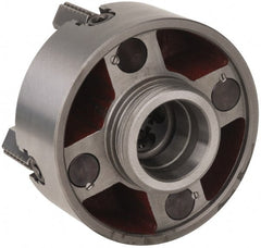 Bison - 4 Jaws, 12" Diam, Independent Manual Lathe Chuck - L-0 Mount Spindle, Reversible, 3.1496" Through Hole Diam, Cast Iron - Exact Tooling
