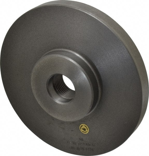 Bison - Adapter Back Plate for 8" Diam Self Centering Lathe Chucks - 1-1/2 - 8 Mount, 1-1/2" Through Hole Diam, 3.583mm ID, 8.11" OD, 0.866" Flange Height, Cast Iron - Exact Tooling