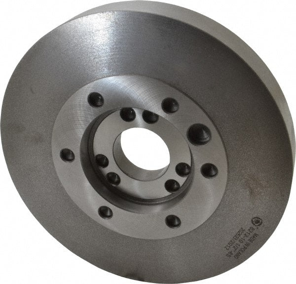 Bison - Adapter Back Plate for 10" Diam Independent & Self Centering Lathe Chucks - A1/A2-6 Mount, 3.17" Through Hole Diam, 4.19mm ID, 9.96" OD, 1.3" Flange Height - Exact Tooling