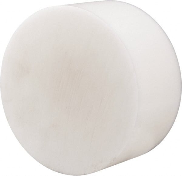 Made in USA - 3 Inch Diameter, 3 Inch Thick, Plastic Disc - Natural, Acetal - Exact Tooling