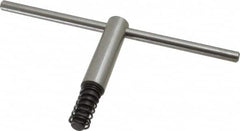 Bison - 8, 10" Chuck Diam Compatibility, Lathe Chuck Key - Compatible with 4-Jaw Chucks, Self Ejecting, 5" Body Length, 7/16" Actual Key Square Size - Exact Tooling