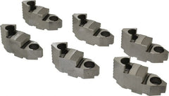 Bison - 10" Max Chuck Diam Compatibility, Steel Tongue & Groove Hard Lathe Top Jaws - 1.28" Wide x 3.74" Long x 2.023" High - Exact Tooling