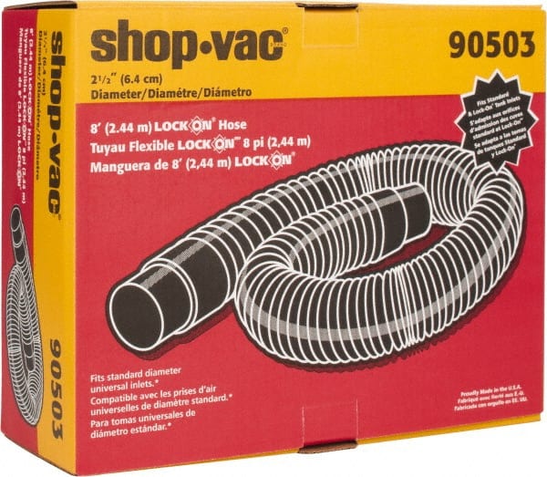 Shop-Vac - 8' Hose Length, 2-1/2" Hose - Exact Tooling