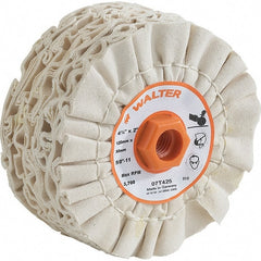 WALTER Surface Technologies - 4-3/4" Diam x 2" Thick Unmounted Buffing Wheel - Polishing, 5/8-11 Arbor Hole - Exact Tooling