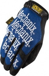 Mechanix Wear - Size XL (11) Synthetic Leather General Protection Work Gloves - For Mechanic's & Lifting, Uncoated, Hook & Loop Cuff, Full Fingered, Blue, Paired - Exact Tooling