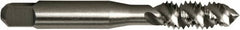 Vermont Tap & Die - M12x1.75 Metric 3 Flute 6H Plug Spiral Flute Tap - High Speed Steel, Bright Finish, 3-3/8" OAL, Right Hand Flute, Right Hand Thread, D6, Series 5155M - Exact Tooling