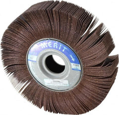 Merit Abrasives - 10" Diam, 60 Grit Aluminum Oxide Unmounted Flap Wheel - 1-3/4" Hole, 2" Wide, Coated, Medium Grade, 4,000 Max RPM , Cloth Backing - Exact Tooling