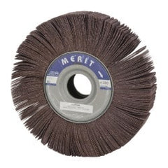 Merit Abrasives - 10" Diam, 80 Grit Aluminum Oxide Unmounted Flap Wheel - 1-3/4" Hole, 2" Wide, Coated, Medium Grade, 4,000 Max RPM , Cloth Backing - Exact Tooling