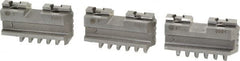 Bison - 5" Max Chuck Diam Compatibility, Steel Tongue & Groove Hard Lathe Master Jaws - 1/2" Groove Width, 0.7874" Wide x 2-1/8" Long - Exact Tooling