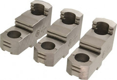 Bison - 15-3/4 to 16" Chuck Diam Compatibility, Steel Tongue & Groove Hard Lathe Top Jaws - 1.654" Wide x 5" Long x 2.539" High - Exact Tooling