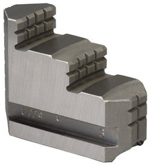 Bison - 10" Max Chuck Diam Compatibility, Steel Master Jaws - 1.2598" Wide x 3.7992" Long x 2.4803" High - Exact Tooling