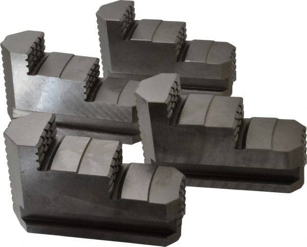 Bison - 20" Max Chuck Diam Compatibility, Steel Master Jaws - 2.0472" Wide x 6" Long x 3.6811" High - Exact Tooling