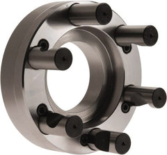 Pratt Burnerd America - Adapter Back Plate for 10" Diam Self Centering Lathe Chucks - D1-6 Mount, 2.86" Through Hole Diam, Steel - Exact Tooling