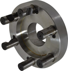 Pratt Burnerd America - Adapter Back Plate for 10" Diam Self Centering Lathe Chucks - D1-8 Mount, 2.86" Through Hole Diam, Steel - Exact Tooling