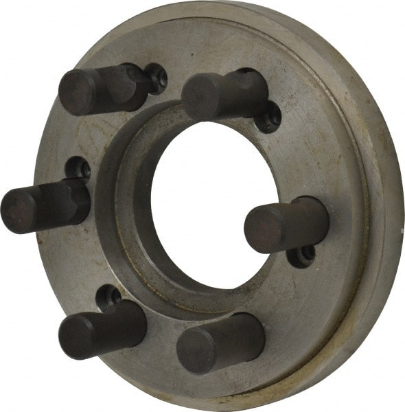 Pratt Burnerd America - Adapter Back Plate for 12" Diam Self Centering Lathe Chucks - D1-6 Mount, 3.285" Through Hole Diam, Steel - Exact Tooling