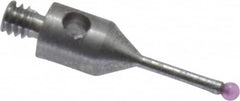 Fowler - 1 mm Ball Diameter, Stainless Steel Stem, M2 Thread, Ruby Point Ball Tip CMM Stylus - 10 mm Overall Length - Exact Tooling