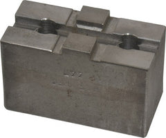 H & R Manufacturing - 5 to 6" Chuck Capacity, Tongue & Groove Attachment, Square Soft Lathe Chuck Jaw - Steel, 1-1/2" Btw Mount Hole Ctrs, 2-5/8" Long x 1-1/4" Wide x 1-5/8" High, 5/16" Groove - Exact Tooling