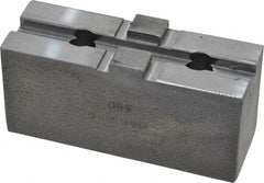 H & R Manufacturing - 8" Chuck Capacity, Tongue & Groove Attachment, Square Soft Lathe Chuck Jaw - Steel, 1-3/4" Btw Mount Hole Ctrs, 3-1/2" Long x 1-1/4" Wide x 1-5/8" High, 5/16" Groove - Exact Tooling