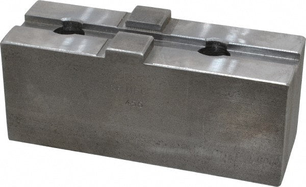 H & R Manufacturing - 15" Chuck Capacity, Tongue & Groove Attachment, Square Soft Lathe Chuck Jaw - Steel, 3" Btw Mount Hole Ctrs, 5-5/8" Long x 2" Wide x 2-5/16" High, 1/2" Groove - Exact Tooling