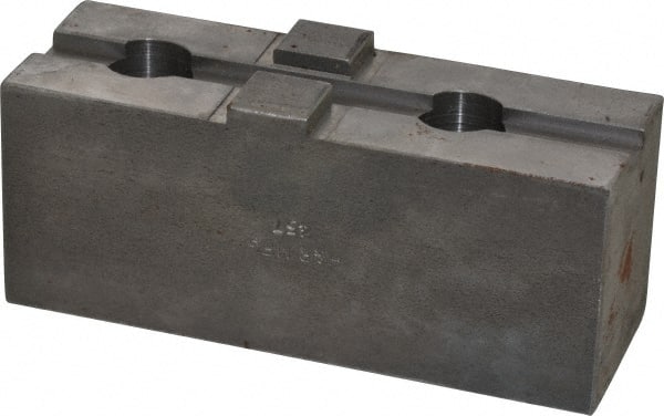 H & R Manufacturing - 18 to 21" Chuck Capacity, Tongue & Groove Attachment, Square Soft Lathe Chuck Jaw - Steel, 3" Btw Mount Hole Ctrs, 5-5/8" Long x 2" Wide x 2-5/16" High, 1/2" Groove - Exact Tooling