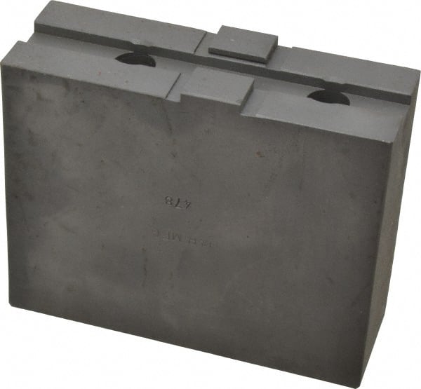 H & R Manufacturing - 12" Chuck Capacity, Tongue & Groove Attachment, Square Soft Lathe Chuck Jaw - Steel, 2-1/2" Btw Mount Hole Ctrs, 4-7/8" Long x 1-3/4" Wide x 3-7/8" High, 1/2" Groove - Exact Tooling