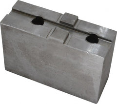 H & R Manufacturing - 15" Chuck Capacity, Tongue & Groove Attachment, Square Soft Lathe Chuck Jaw - Steel, 3" Btw Mount Hole Ctrs, 5-5/8" Long x 2" Wide x 3-13/16" High, 1/2" Groove - Exact Tooling