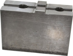 H & R Manufacturing - 18 to 21" Chuck Capacity, Tongue & Groove Attachment, Square Soft Lathe Chuck Jaw - Steel, 3" Btw Mount Hole Ctrs, 5-5/8" Long x 2" Wide x 3-13/16" High, 1/2" Groove - Exact Tooling