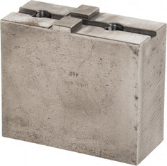 H & R Manufacturing - 24 to 36" Chuck Capacity, Tongue & Groove Attachment, Square Soft Lathe Chuck Jaw - Steel, 3" Btw Mount Hole Ctrs, 5-5/8" Long x 2-1/2" Wide x 4-13/16" High, 1/2" Groove - Exact Tooling