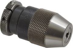 Albrecht - JT1, 1/64 to 1/8" Capacity, Steel Tapered Mount Drill Chuck - Keyless, 1" Sleeve Diam, 1-3/4" Open Length - Exact Tooling
