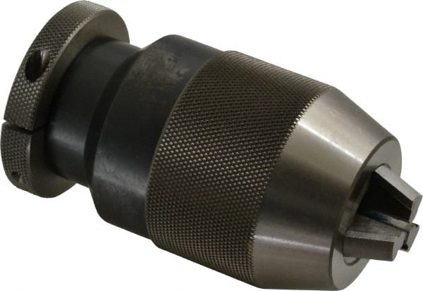 Albrecht - JT6, 1/8 to 5/8" Capacity, Steel Tapered Mount Drill Chuck - Keyless, 2-1/4" Sleeve Diam, 3-3/4" Open Length - Exact Tooling