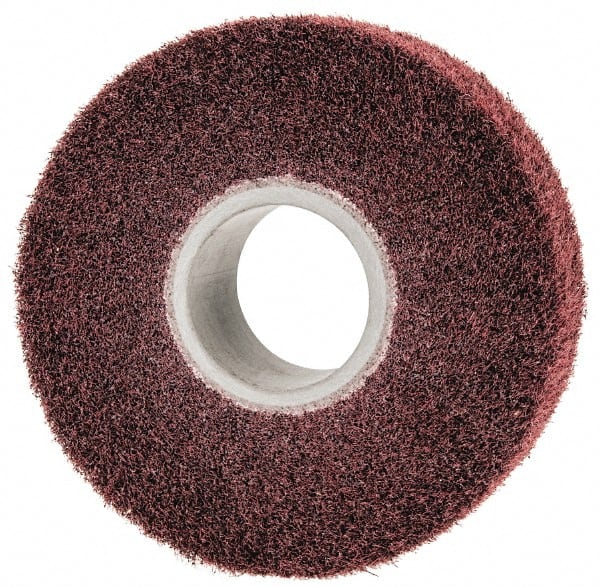3M - 6" Diam Aluminum Oxide Finishing Flap Wheel - 2" Hole, 2" Wide, Density 7, Nonwoven, Medium Grade, 3,400 Max RPM - Exact Tooling