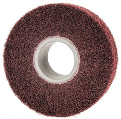 3M - 6" Diam Aluminum Oxide Finishing Flap Wheel - 2" Hole, 2" Wide, Density 7, Nonwoven, Medium Grade, 3,400 Max RPM - Exact Tooling