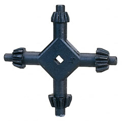 Made in USA - Drill Chuck Key No. K7, K30, KG, KK 4 Way - For Use with 1/4 to 1/2 Inch Light Duty Drill Chucks - Exact Tooling