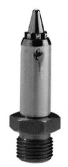 Silvent - Blow Gun Safety Nozzle - 1/8 MPT, 1.56" Hose Length, Stainless Steel, 145 psi, 750°F - Exact Tooling