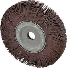 Merit Abrasives - 8" Diam, 180 Grit Aluminum Oxide Unmounted Flap Wheel - 1" Hole, 1" Wide, Coated, Very Fine Grade, 4,500 Max RPM , Cloth Backing - Exact Tooling